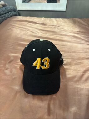 Black Baseball Cap with Yellow '43' Embroidery STEELERS